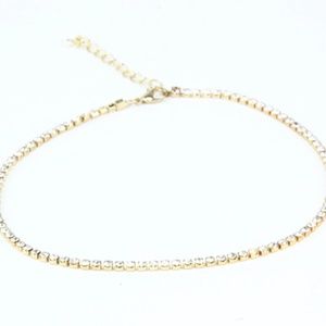 gold rhinestone choker